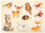 Legler Дървен пъзел с дръжки Small Foot - Горски животни, 9 части (6611120231) - ozone