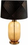 Eurofirany Victoria2 asztali lámpa bársony búrával Fekete/arany 43x69 cm (HS395110)