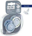LOVI Lovi, Baby Shower Boy, suzeta dinamica din silicon, 0-2 luni, 2 buc