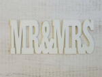  Fa "Mr & Mrs" felirat fehér 25cm (35411_FEH)