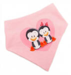  Baba nyálkendő - rózsaszín pingvinek - babyshopkaposvar