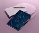 Tchibo 2 jegyzetfüzet, csillagképes, sötétkék/rózsaszín 1x kék-aranyszínű, 1x rózsaszín-krémfehér