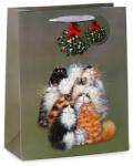 Puckator Ltd Karácsonyi ajándéktasak 26x12x33cm - 12 Macska - Őrült Macskák KIM HASKINS (XGBAG98A)