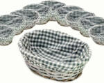  Fonott kockás tál szürke 10db - OKOSÁR!