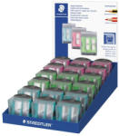 STAEDTLER Hegyező Staedtler 2 lyukú áttetsző műanyag zárható tartályos vegyes színek (51260CKP1802)