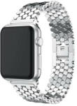 Utángyártott Apple Watch szíj 42/ 44/ 45/ 49 mm, rozsdamentes acél, méhsejt mintás, ezüst (OS-0339)