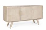 Bizzotto Comoda lemn mango rattan natur 3 usi Sahana 155x40x80 cm (0747053) Comoda