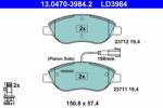 ATE set placute frana, frana disc ATE Ceramic 13.0470-3984.2 (13.0470-3984.2)