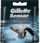 Gillette Casete de rezervă pentru aparat de ras, 10 bucăți - Gillette Sensor Excel 10 buc