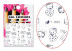 MoonbasaNails Akril hatású matrica Y-065 Ezüst Hello Kitty