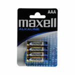 Maxell Mikroceruza elem AAA LR03 Alkaline 1, 5V 4 db/bliszter (18721) - lumenet