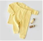 BabyCosy Set bluzita cu maneca lunga si pantaloni lungi din bumbac organic si 5% elastan - Galben BabyCosy (Marime: 6-9 luni) (BC-CSYR4504-6)