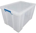 Manutan Cutie de depozitare din plastic cu capac cu cleme 85l, Manutan M1502994