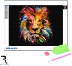 Rila Crafts Диамантена мозайка - гоблен Rila Crafts, 30х40см, Лъв (R1-12F) - technomani