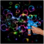  Motoros automata buborékfújó játék pisztoly - LED party kellék, v (00975)