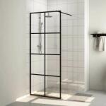 vidaXL fekete zuhanyfal átlátszó ESG üveggel 80 x 195 cm (151033) - pepita