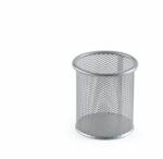 BLUERING Fémhálós írószertartó pohár kerek Bluering® ezüst (JJ41205(9109)) - tintasziget
