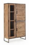 Bizzotto Comoda cu vitrina lemn maro Elmer 90x40x160 cm (0746315) Comoda