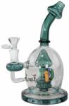 Black Leaf Bong din sticla bubbler Mushrooms Hole Diffuser 23cm