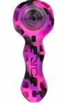 Eyce Pipa silicon/sticla Eyce Spoon Bangin cu Poker negru-purple 11cm - Garantie pe viata (USA)