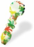 Urban Crew Pipa sticla Rasta 420 Weed Leaves 12, 5cm