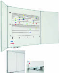 Smit Visual Supplies Tabla alba magnetica cu 5 suprafete, 90 x 120 cm, profil aluminiu RC, SMIT (13016103)