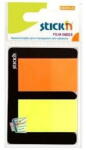 Stick'n Stick index plastic transparent color 45 x 25 mm, 2 x 25 file/set, Stick"n - 2 culori neon (HO-21039)