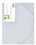 Q-CONNECT Mapa plastic cu elastic pe colturi, 400 microni, Q-Connect - alb transparent (KF02315) - vexio