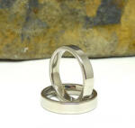  Nemesacél karikagyűrű ezüst színben ( páros gyűrű )