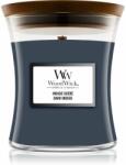 WoodWick Indigo Suede lumânare parfumată cu fitil din lemn 85 g