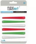 Eurostil Csipesz Gólyaorr - Ívelt , Színes 12cm 6db/cs 00075