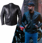  Bőr motoros kabát W-TEC Elcabron fekete L (24751-L)