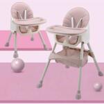  2 az 1-ben hordozható baba etetőszék, gyermekmagasító ülés, tálcá (baby-chair-pink)