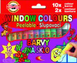 KOH-I-NOOR 9739 Set of Window Colours Üvegfestékek készlete 12x10, 5 ml