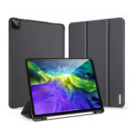 Dux Ducis DOMO luxus Smart Wake Sleep PU+TPU Trifold állványos fliptok, védőtok Apple iPad 10.2 2019 / 10.2 2020 / 10.2 2021, fekete
