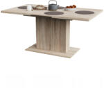 Leziter Yorki Elegant Premium kihúzható étkezőasztal 120/160x90 cm sonoma tölgy (LYETKLEX120ST) - leziteronline