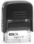 Colop Bélyegző C10 Printer Colop átlátszó, fekete ház/fekete párna (15314046) - tintasziget