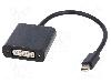 Akyga Cablu Tip cablu de conectare, DVI-I (24+5) soclu, mini DisplayPort mufa, 0.15m, Culoare izolaţie, AKYGA - AK-AD-37