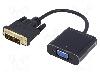 Akyga Cablu Tip cablu de conectare, D-Sub 15pin HD soclu, DVI-D (24+1) mufa, 0.15m, Culoare izolaţie, AKYGA - AK-AD-50