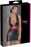 Cottelli Collection Party - csíkos, testre simuló ruha (fekete-vörös) (27178831031) - sexshopcenter