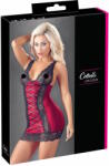 Cottelli Collection - exkluzív fűzős-csipkés ruha (piros-fekete) (27152951051) - shop