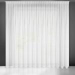 EUROFIRANY Layla fényáteresztő függöny mennyezeti sínhez Fehér 300x270 cm