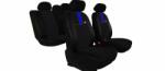 Skoda Fabia (I, II) Univerzális Üléshuzat GT8 prémium Alcantara és Eco bőr kombináció fekete kék színben (1308215)