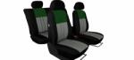 Seat Ibiza (II, III, IV) Univerzális Üléshuzat Tuning Due velúr szövet és kárpit kombináció szürke és zöld színben (8917945)
