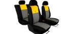 Seat Ibiza (II, III, IV) Univerzális Üléshuzat Tuning Due velúr szövet és kárpit kombináció feket szürke és sárga színben (9938308)