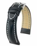 Hirsch Heavy Calf Fekete óraszíj - 24mm / L -120/80mm