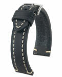 Hirsch Liberty Fekete óraszíj - 20mm / XL - 120/100mm