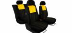 Honda City (IV, V) Univerzális Üléshuzat Tuning Due velúr szövet és kárpit kombináció fekete és sárga színben (9594106)