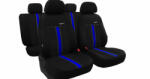 Skoda Favorit Univerzális Üléshuzat GTR Eco bőr fekete kék színben (1798005)