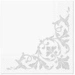 PAW papírszalvéta 33x33 cm 3 rétegű 20 lap/csomag Motif - ezüst